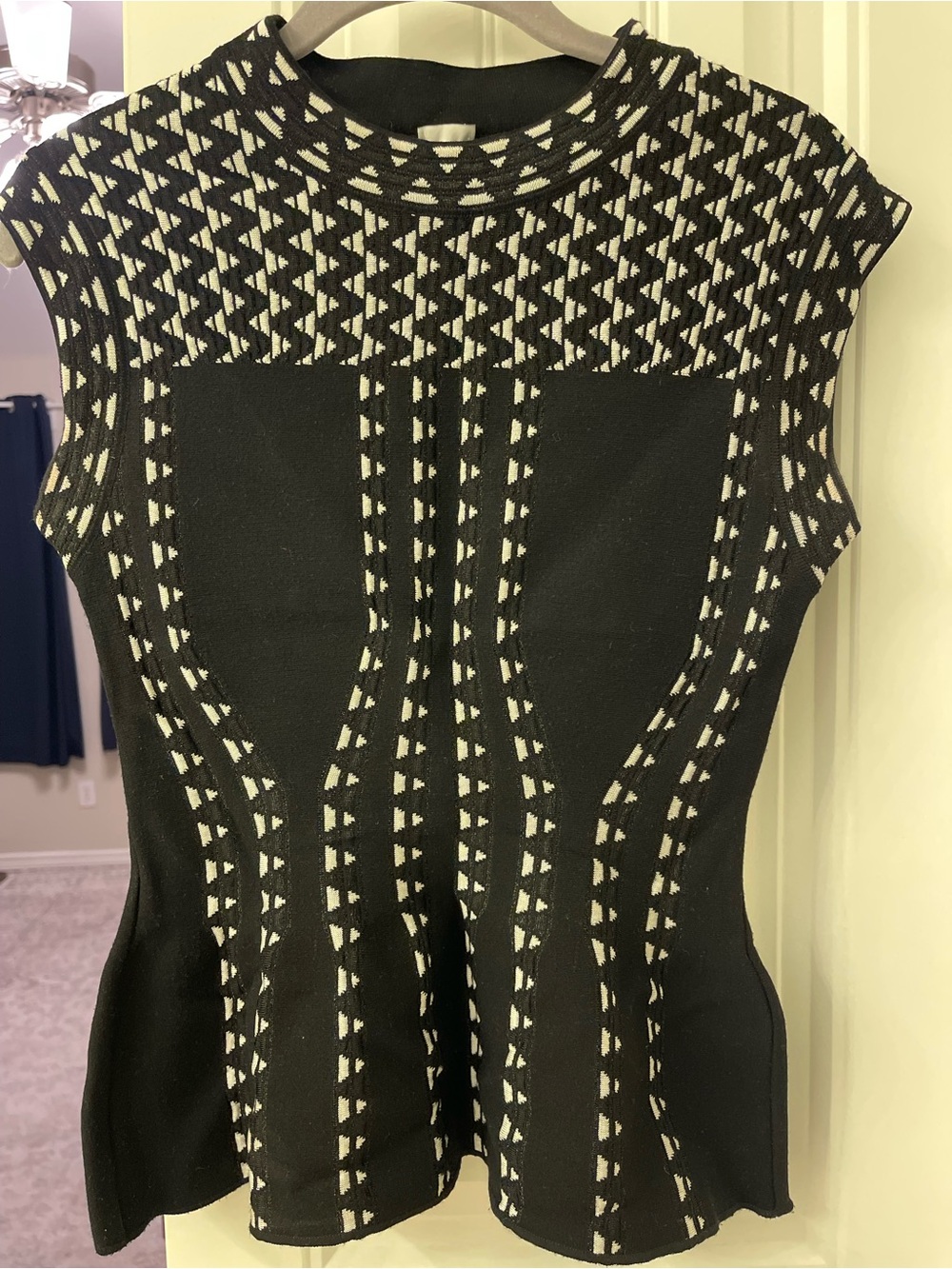 Missoni Black and White Geometric Knit Mini Dress